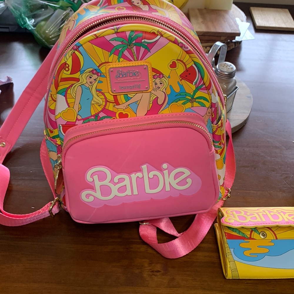 Barbie loungefly backpack and wallet